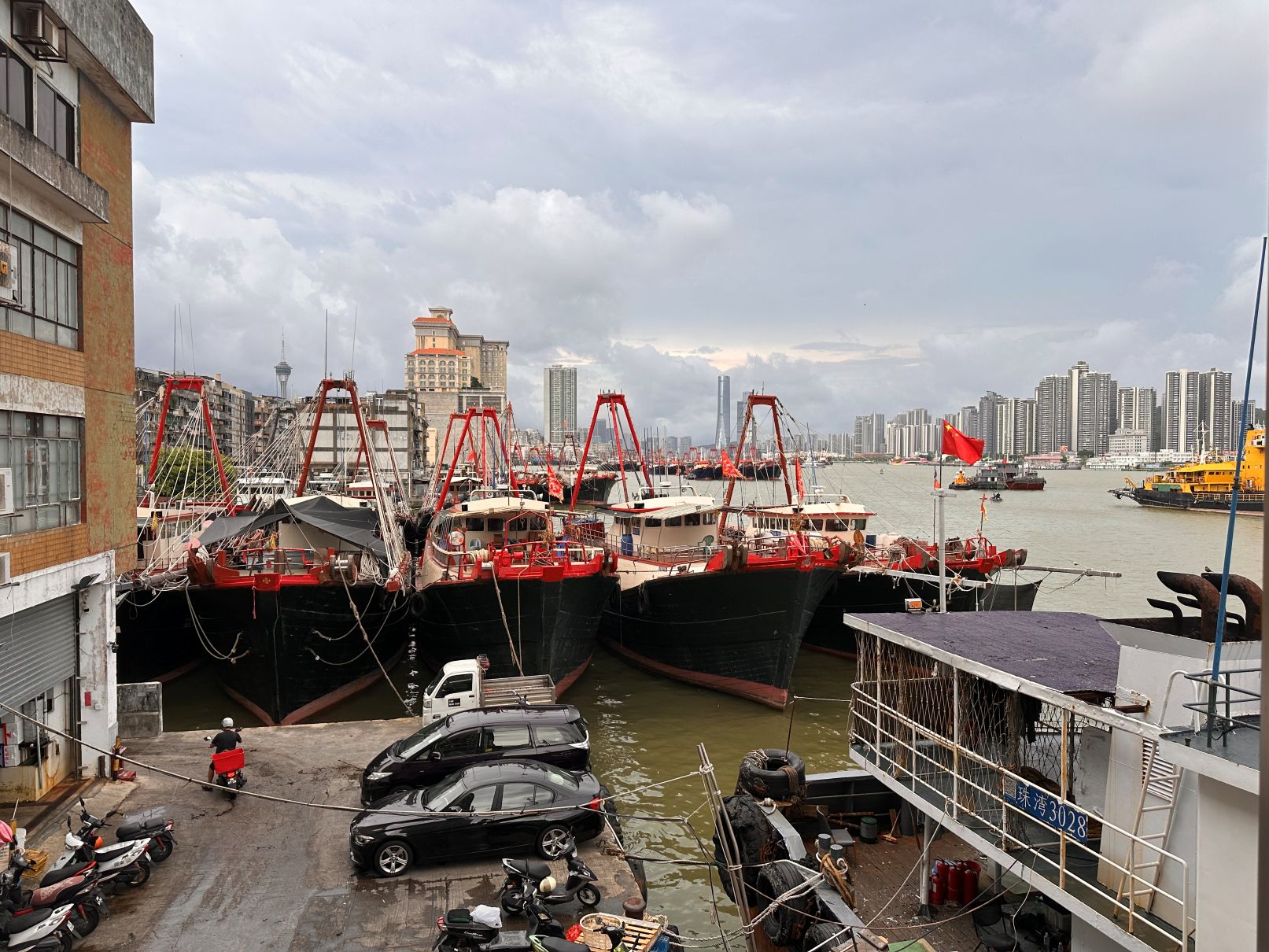 Working harbor outside Patane Market